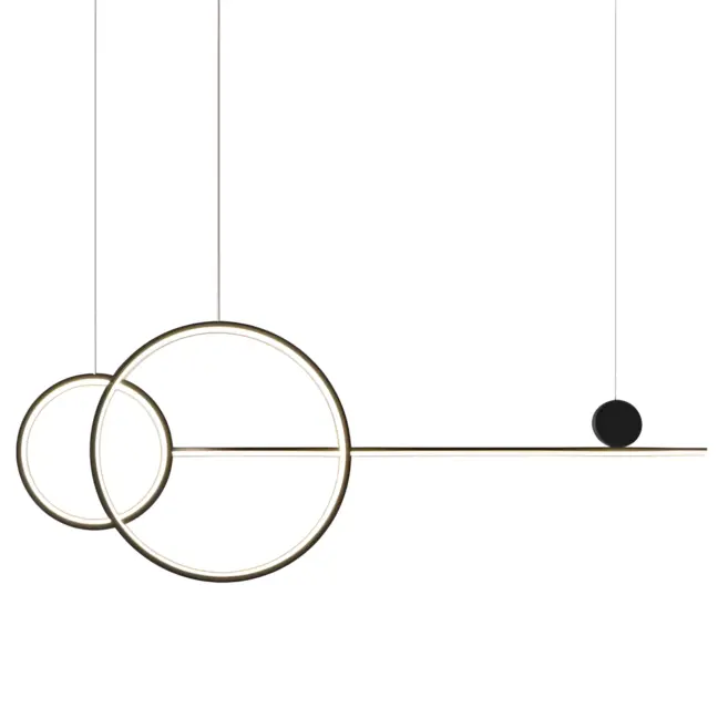 Nowoczesna wisząca lampa LED New Age o długości 120 cm