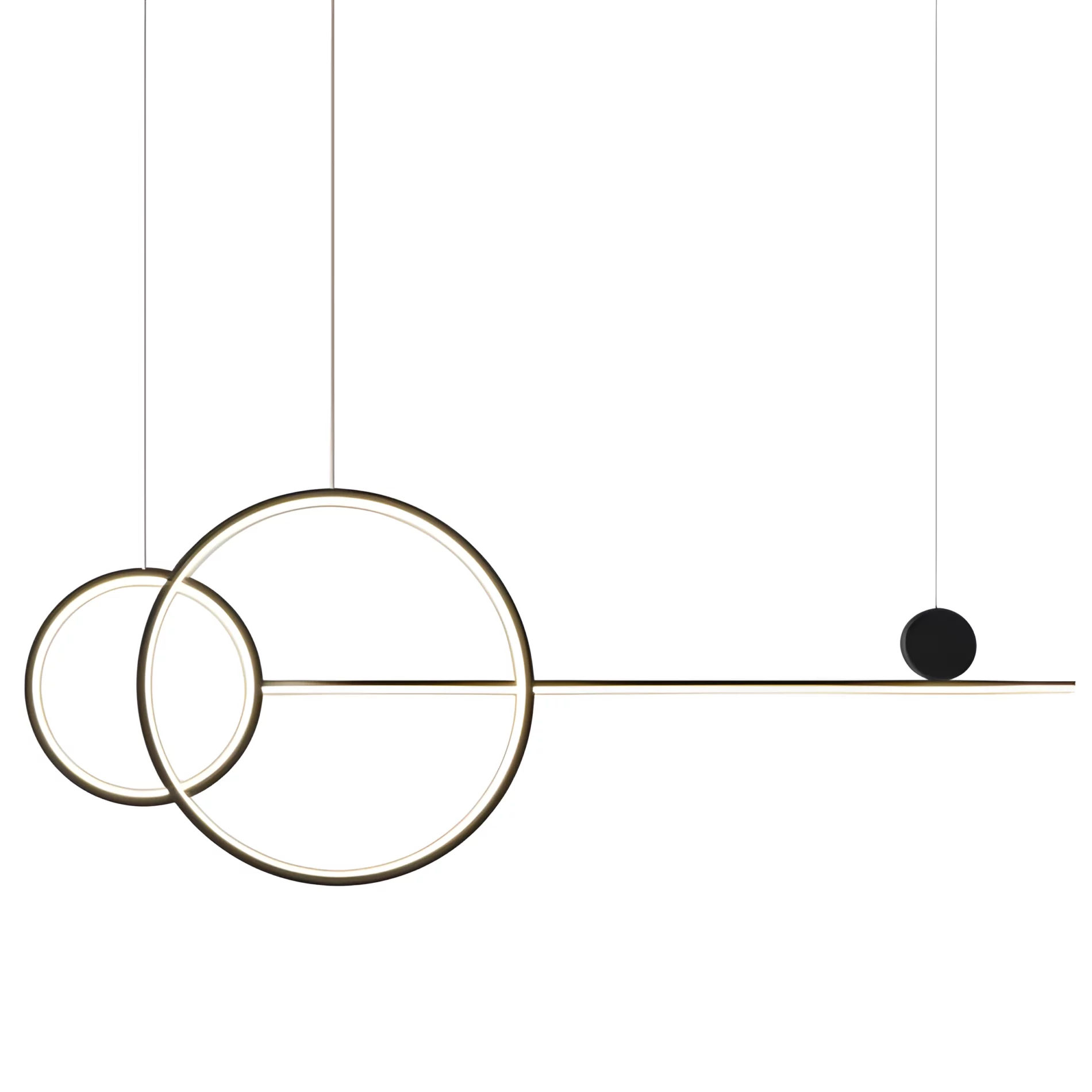 Nowoczesna wisząca lampa LED New Age o długości 120 cm