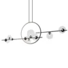 Czarna lampa wisząca Orion Double z szklanymi kulami