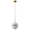 Stylowa lampa wisząca Sfera 1 z mlecznym kloszem w kształcie kuli