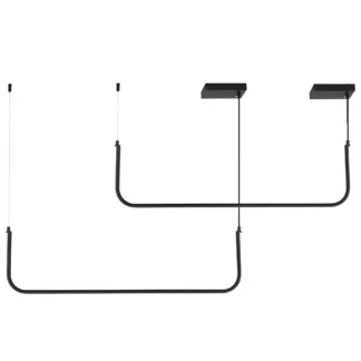 Czarny zestaw lamp wiszących Minima LED