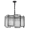 Stylowa czarna lampa wisząca Imperio o średnicy 80 cm