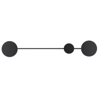 Czarny kinkiet Clex z dwiema diodami LED o długości 120 cm