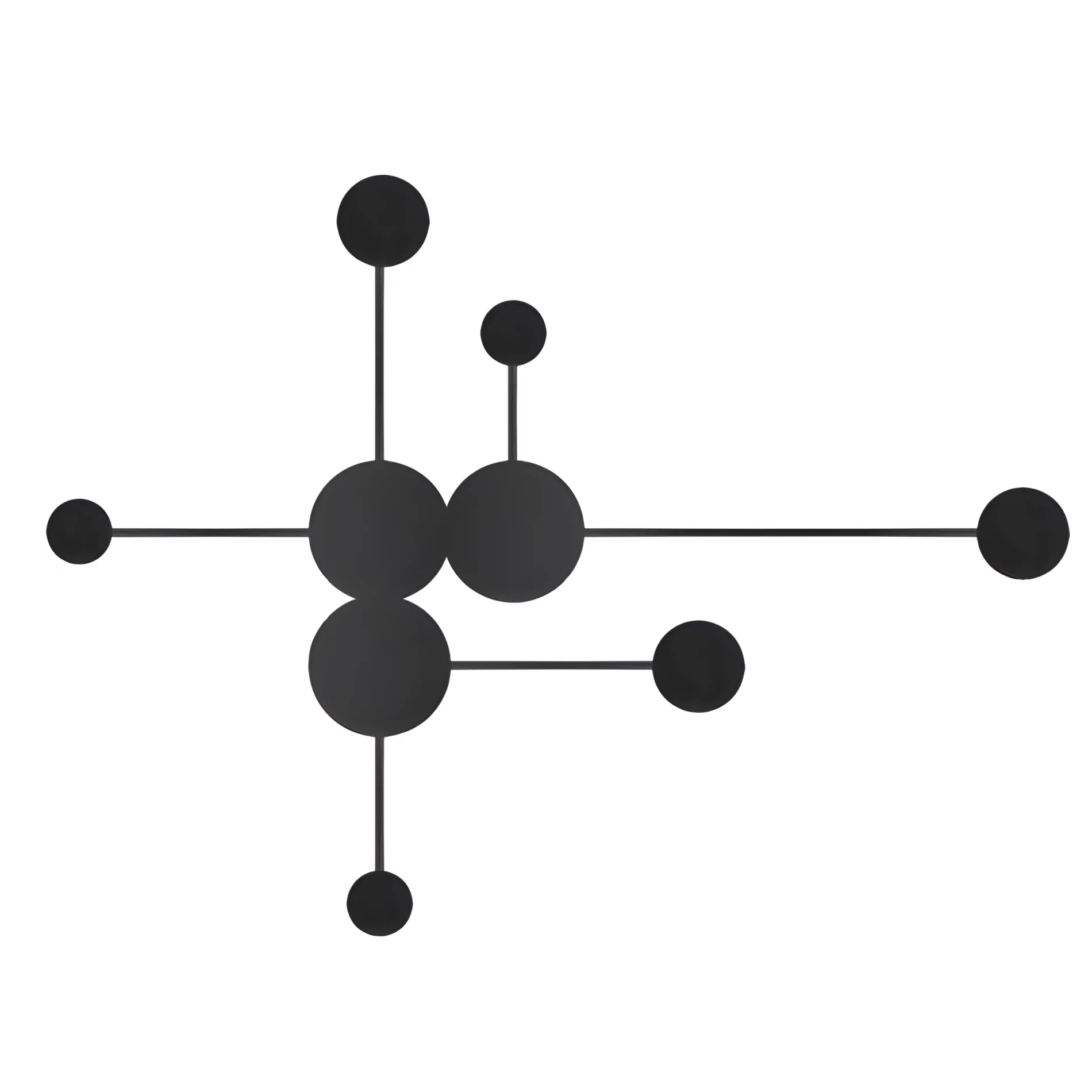 Dekoracyjna czarna lampa ścienna Clex z sześcioma diodami LED