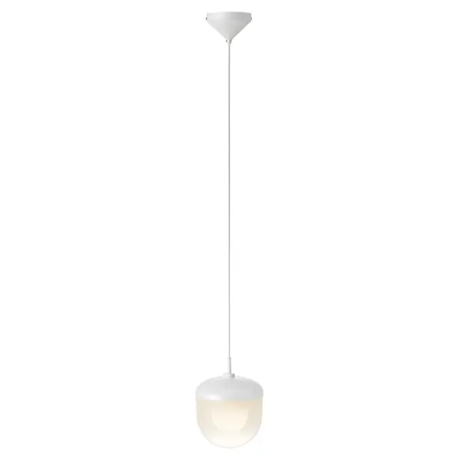 Wisząca lampa Magia 18 z białym szklanym kloszem