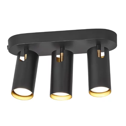 Czarna sufitowa lampa Mimi od DFTP z trzema reflektorami