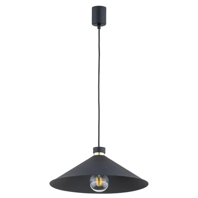 Czarna lampa wisząca Nashville z złotymi detalami