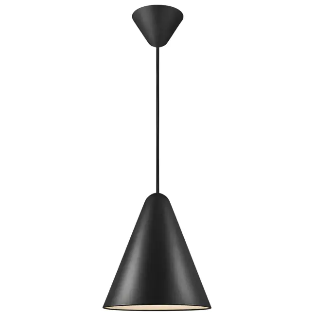 Wisząca stożkowa lampa Nono 23,5 w kolorze czarnym od DFTP
