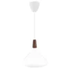 Biała wisząca lampa Nori 27 od DFTP, idealna nad stół