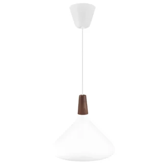 Biała wisząca lampa Nori 27 od DFTP, idealna nad stół