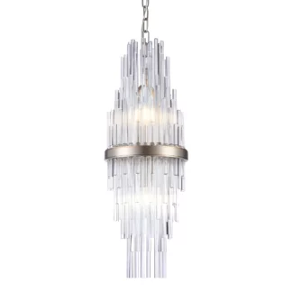 Szklana wisząca lampa Reykjavik w kształcie pionowej tuby
