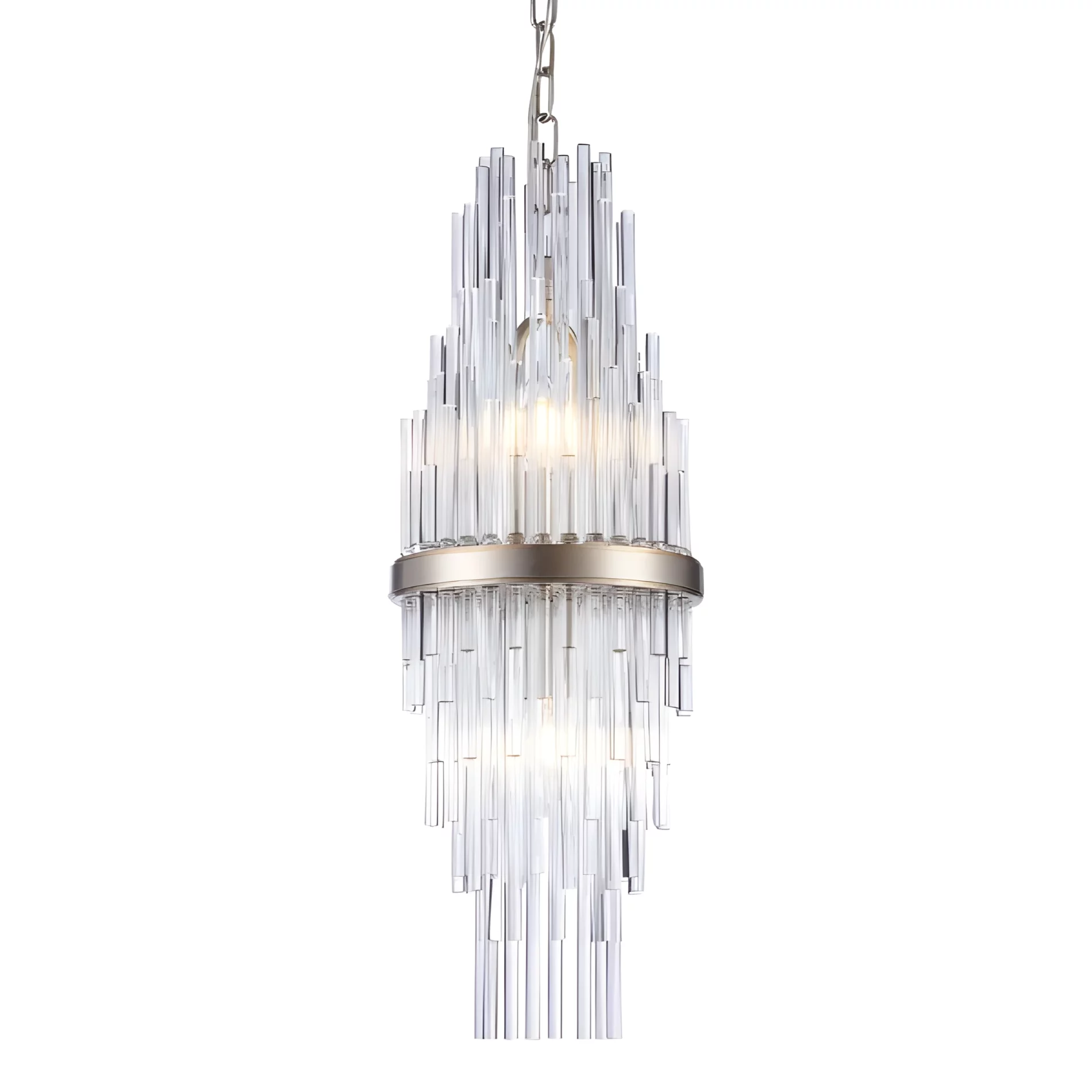 Szklana wisząca lampa Reykjavik w kształcie pionowej tuby