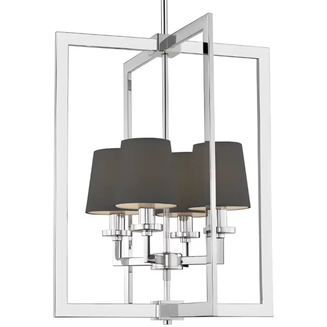 Elegancka wisząca lampa London z czarnymi abażurami