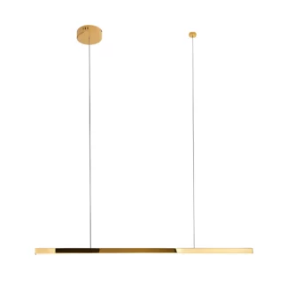 Złota, ściemnialna lampa wisząca Trio o eleganckim designie