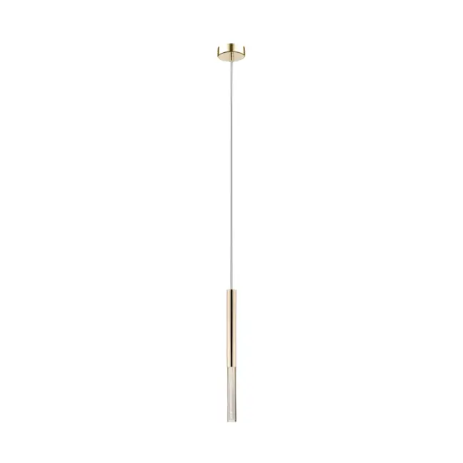Złota lampa wisząca One LED