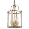 Złota wisząca lampa New York z kloszem ze szkła