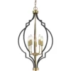 Wisząca lampa Nashville w czarno-złotym wykończeniu