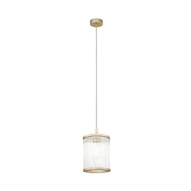 Złota szklana lampa wisząca Sergio S