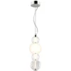 Pionowa wisząca lampa Collar z LED i szklanymi kulami