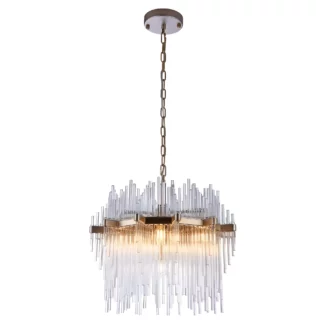 Elegancka wisząca lampa Reykjavik z dekoracyjnymi szklanymi rurkami