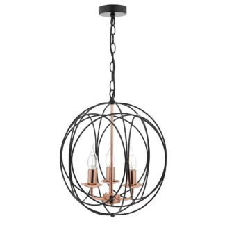 Wisząca lampa Phoenix w kolorach czerni i złota