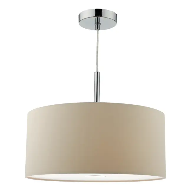 Klasyczna wisząca lampa RONDA w kolorze Taupe