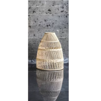 Lampa Rollo S z rattanowym kloszem