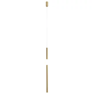 Złota lampa wisząca LED O-Line - L o wysokości 93 cm