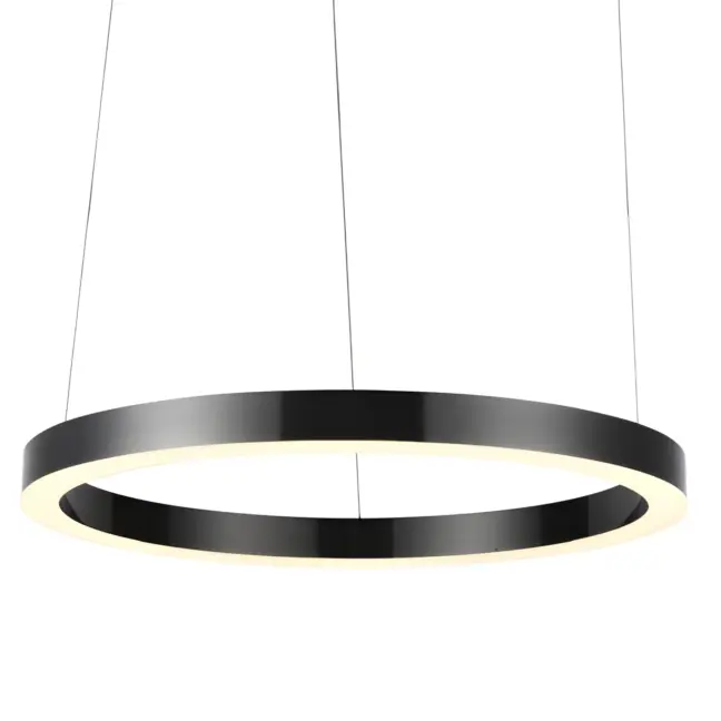 Lampa wisząca Circle w kolorze czarnym z oświetleniem LED o średnicy 100 cm