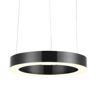 Lampa sufitowa Circle z LED, czarna, o średnicy 40 cm