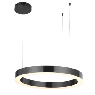 Czarna lampa wisząca Circle -60cm, na antresolę