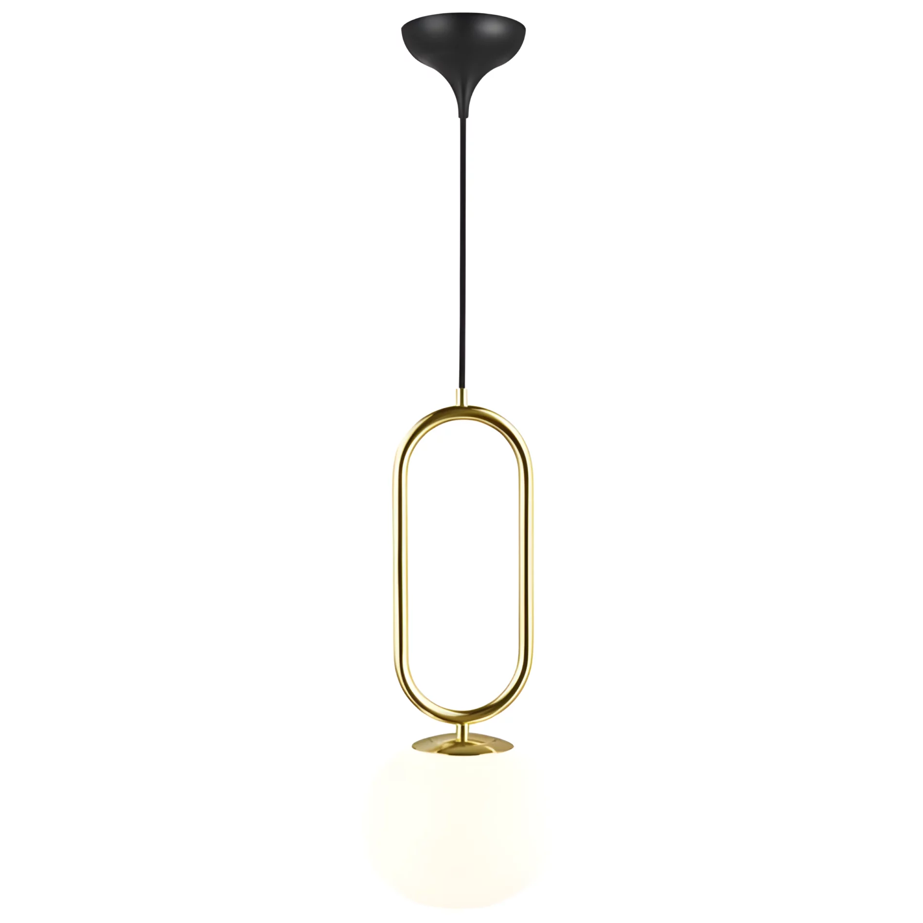 Asymetryczna lampa wisząca Shapes 27 od DFTP z białym kloszem