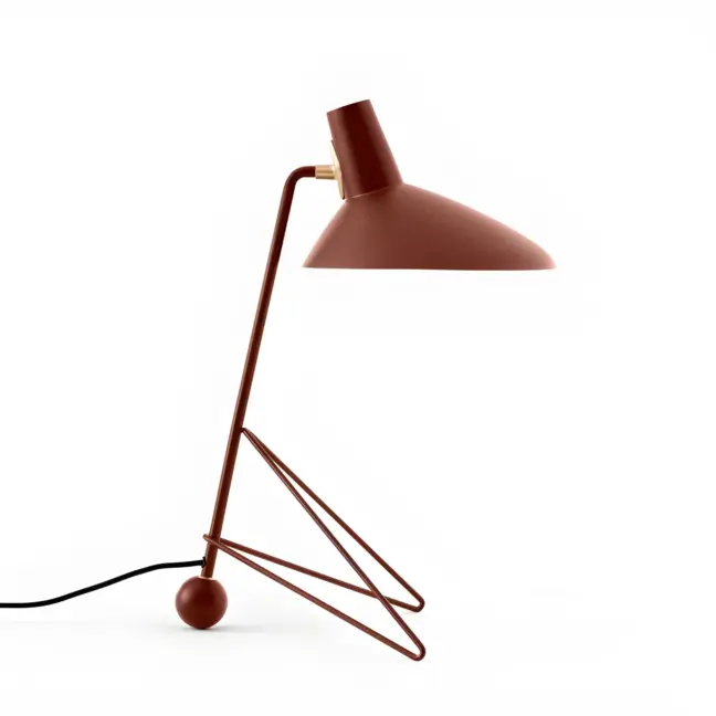 Elegancka czerwona lampa stołowa Tripod HM9