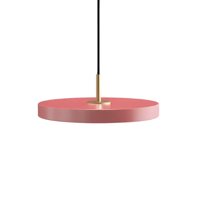 Lampa wisząca Asteria Mini w jasnoróżowym kolorze z wbudowanym oświetleniem LED