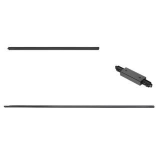 Kompletny czarny zestaw szynowy Link o długości 2,8 metra z centralnym zasilaniem