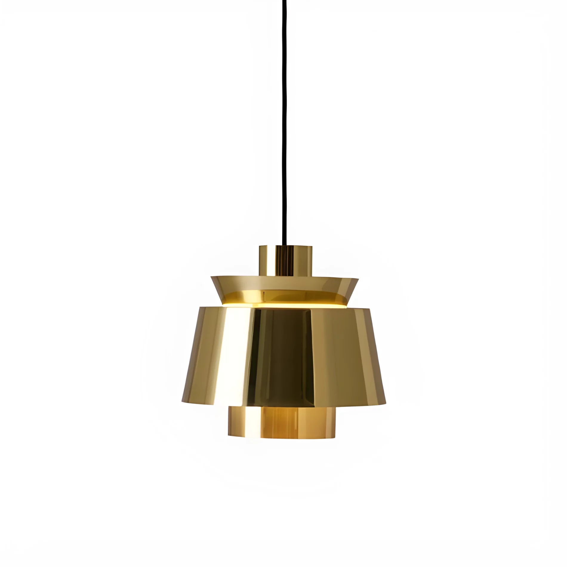 Wisząca lampa Utzon JU1 w kolorze mosiądzu