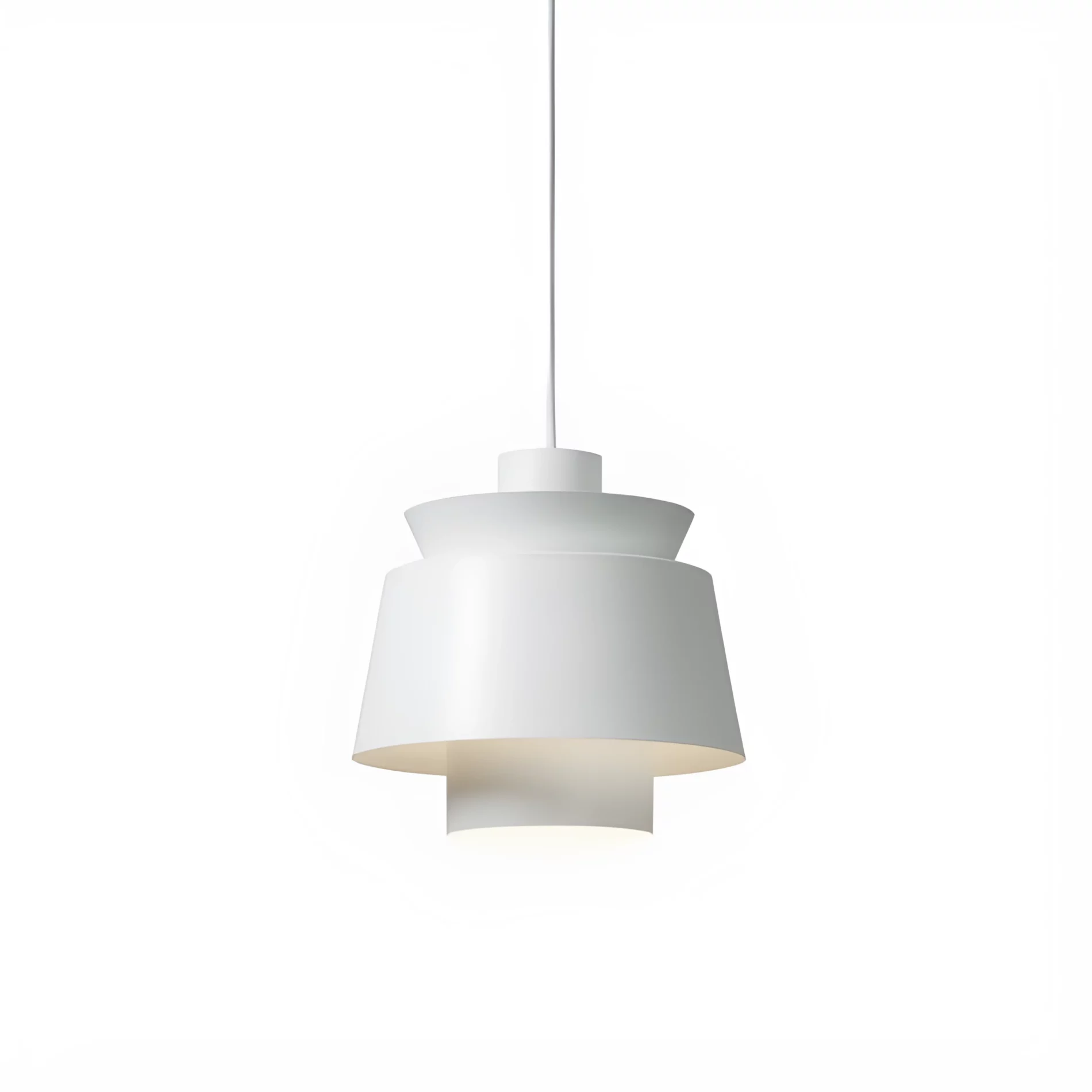 Wisząca lampa Utzon JU1 z białym kloszem