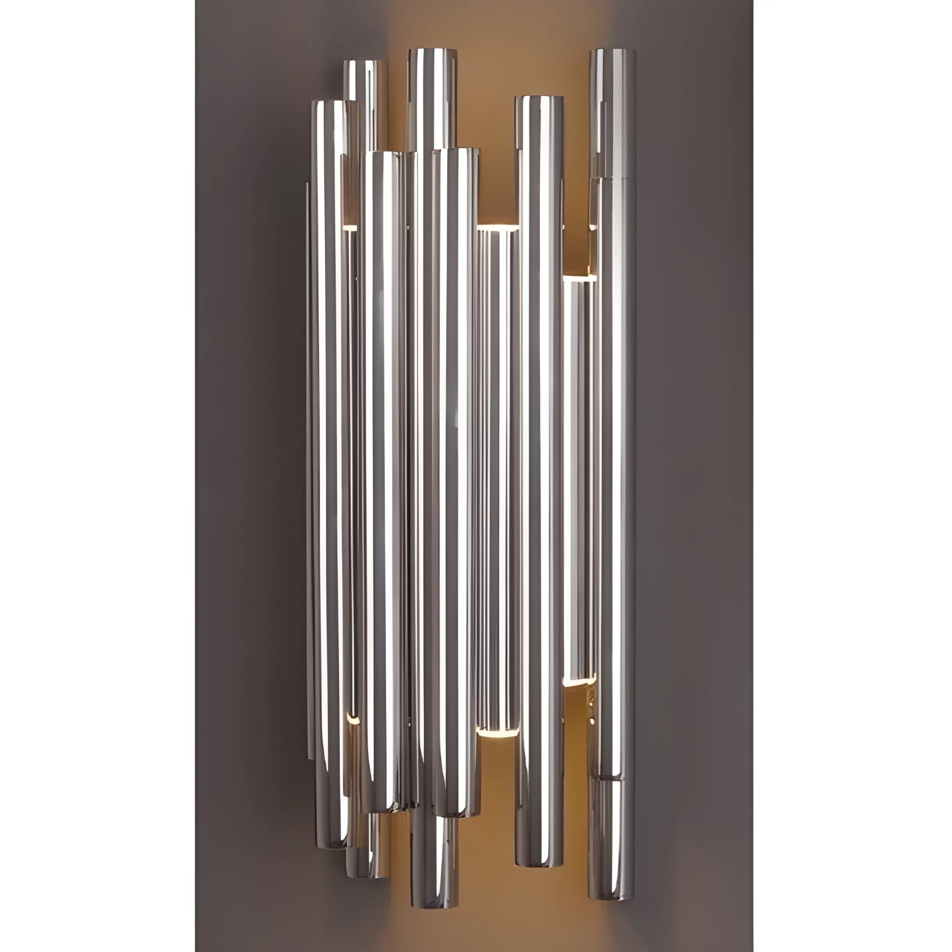 Nowoczesny srebrny kinkiet Organic z oświetleniem LED