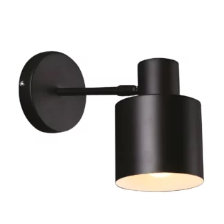 Nowoczesny czarny kinkiet metalowy w stylu skandynawskim