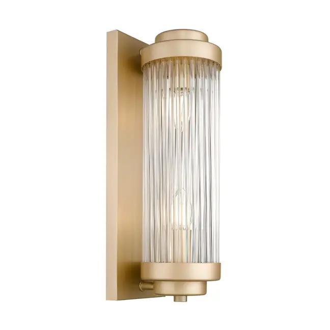 Elegancka złota matowa tuba – kinkiet Sergio S