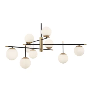 Żyrandol Nostalgia do salonu - kule i złoto