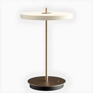 Bezprzewodowa lampa stołowa Asteria Move w kolorze perłowej bieli