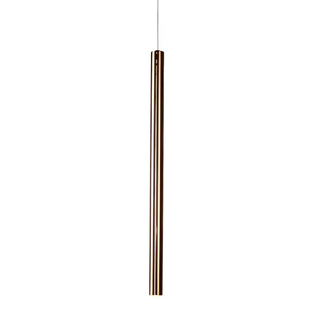 Wisząca lampa Organic w kształcie miedzianej tuby