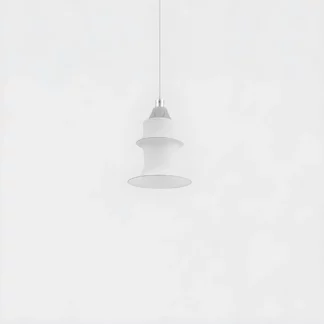 Nowoczesna wisząca lampa Falkland z białym abażurem o wysokości 53 cm