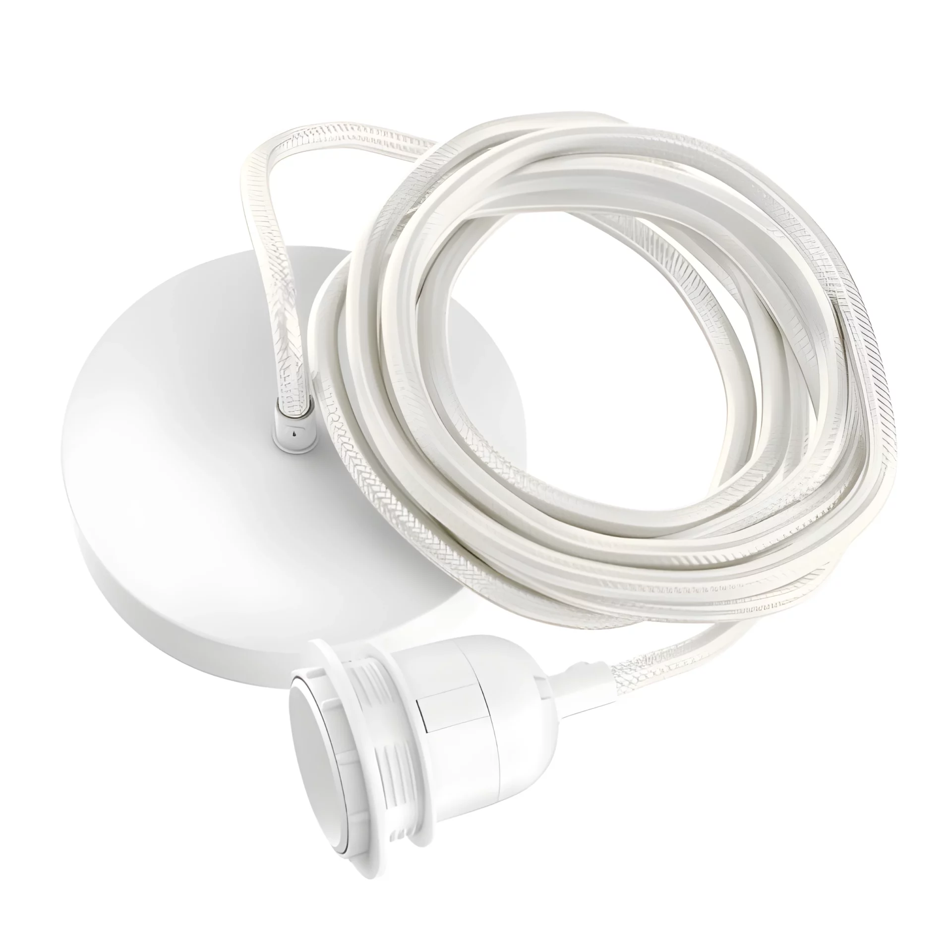 Białe, uniwersalne zawieszenie do lamp wiszących - Bazar Bizar