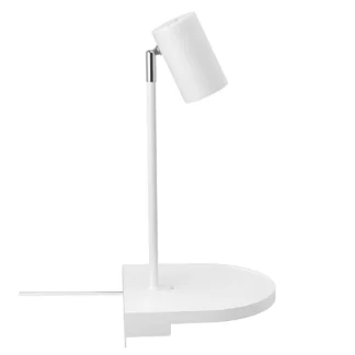 Biały kinkiet Cody 2112001001 - Nordlux - z półką na drobiazgi, port USB, do sypialni, do przedpokoju