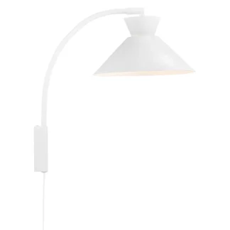 Biały kinkiet Dial - Nordlux - do sypialni i do gabinetu