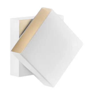 Biały kinkiet Turn - IP54, do łazienki, na elewację