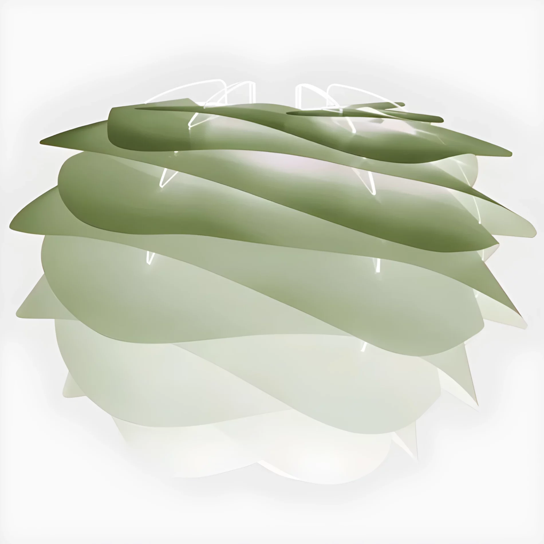 Wisząca lampa Carmina Mini w odcieniu jasnej zieleni Amazonas