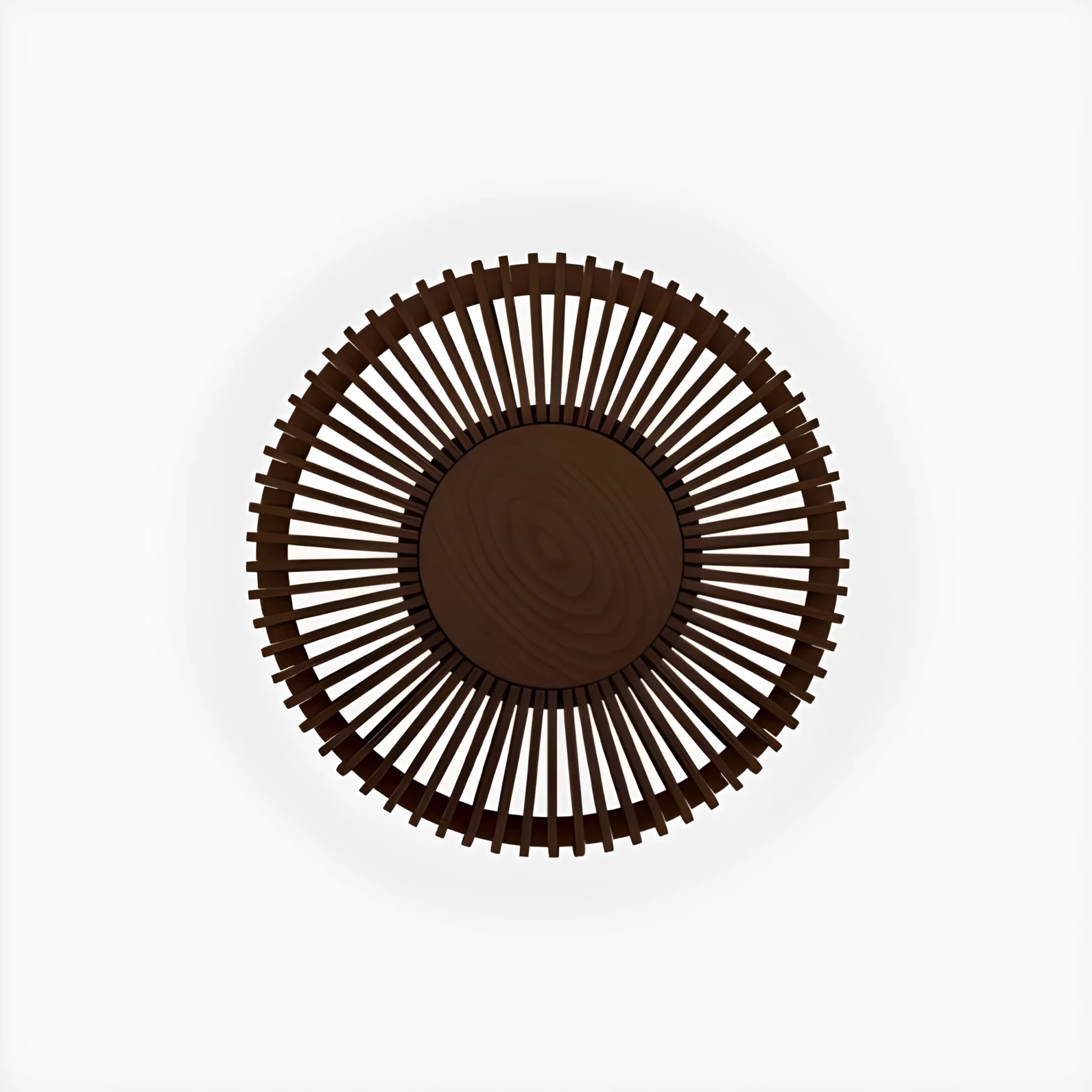 Ażurowy kinkiet ścienny Clava Up Wood S z drewna w odcieniu ciemnego dębu